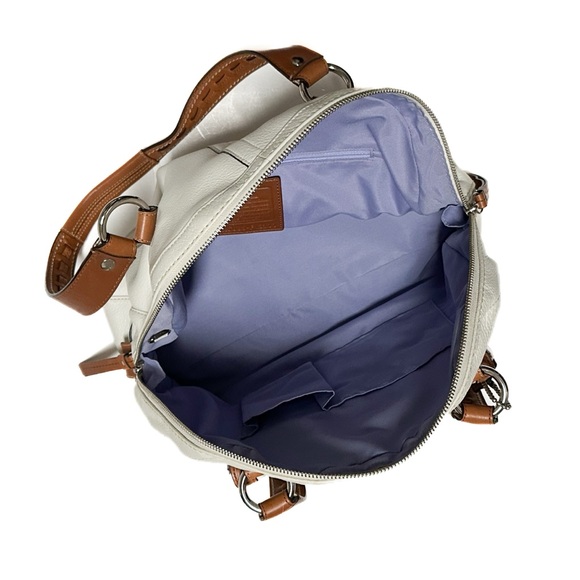 Coach Y2K SoHo Courtney Domed Buckle Satchel Soft Pebble White Leather - Picture 3 of 16